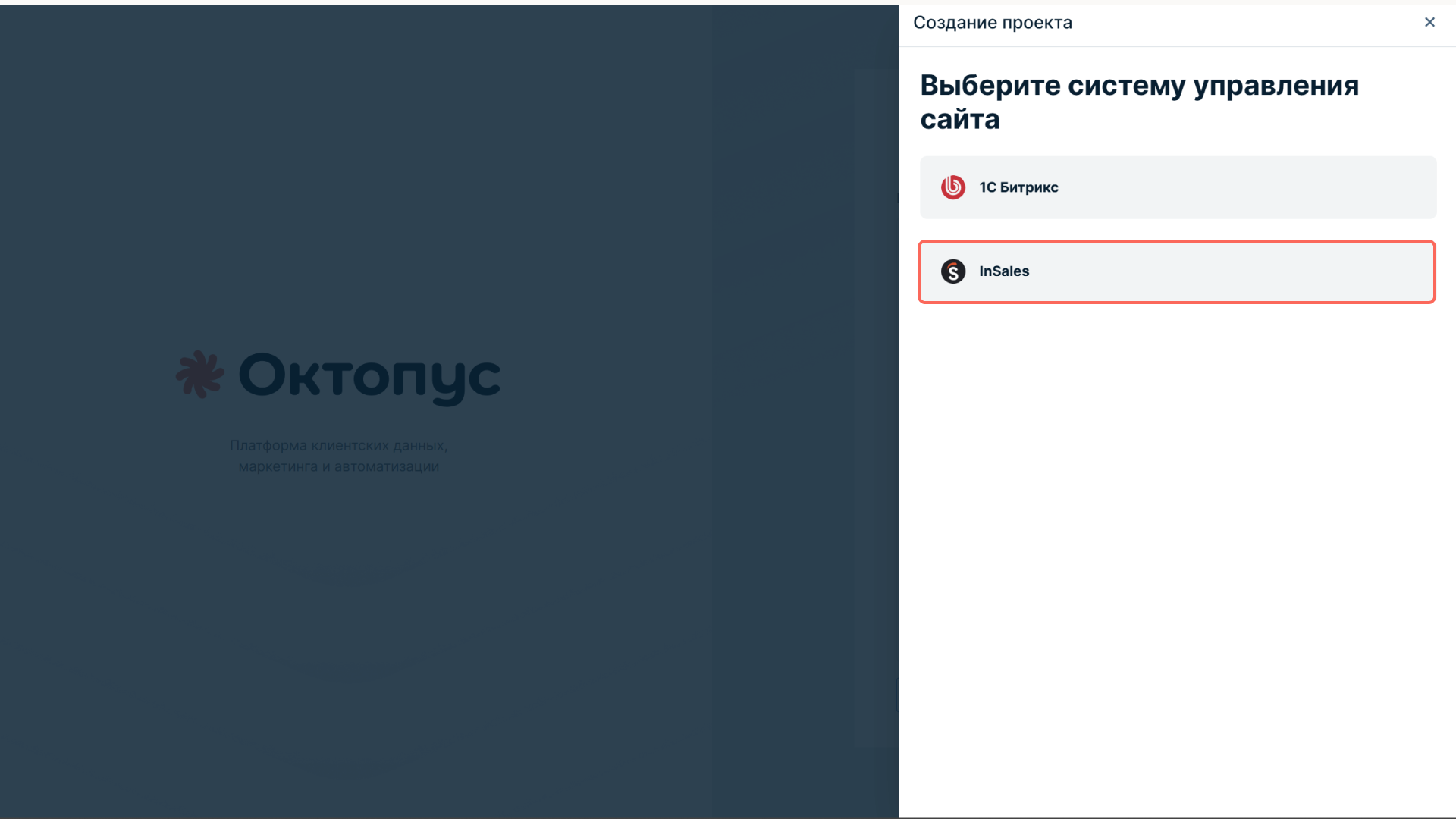 Выбор системы управления сайта: InSales